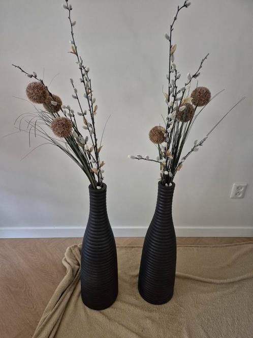 Zwarte vazen Havtorn Farm ikea, Huis en Inrichting, Woonaccessoires | Vazen, Gebruikt, Zwart, 50 tot 75 cm, Steen, Ophalen