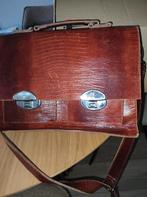 Leren werk/schooltas, Sieraden, Tassen en Uiterlijk, Tassen | Damestassen, Gebruikt, Bruin, Overige typen, Ophalen of Verzenden