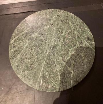 Vintage groene marmeren onderzetter pannenonderzetter 20cm beschikbaar voor biedingen