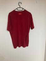 Under Armour bordeax rood shirt L met logo neon, Kleding | Heren, Maat 52/54 (L), Ophalen of Verzenden, Zo goed als nieuw, Rood