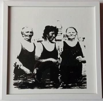 Litho prent 3 Baadsters, jaren 80/90, ingelijst beschikbaar voor biedingen