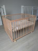 Nieuw: beuken box Daan met Meyco boxkleed, Ophalen, Zo goed als nieuw, Rechthoekig, In hoogte verstelbaar