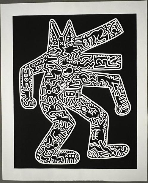 Keith Haring: Zeefdruk - Dog - KH Foundation 2014, Antiek en Kunst, Kunst | Litho's en Zeefdrukken, Verzenden