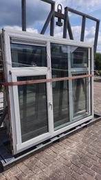 6 kunststof kozijnen met thermopane ramen, Ophalen, Kunststof, Zo goed als nieuw, 150 tot 225 cm