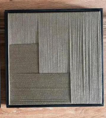 Geweven schilderij met touw, groen. Japandi, art. Nieuw! Nr1 beschikbaar voor biedingen