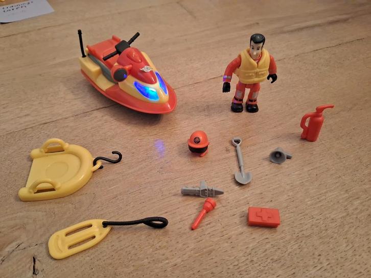 Brandweerman Sam Jetski Juno met Elvis + accessoires, Kinderen en Baby's, Speelgoed | Actiefiguren, Ophalen of Verzenden