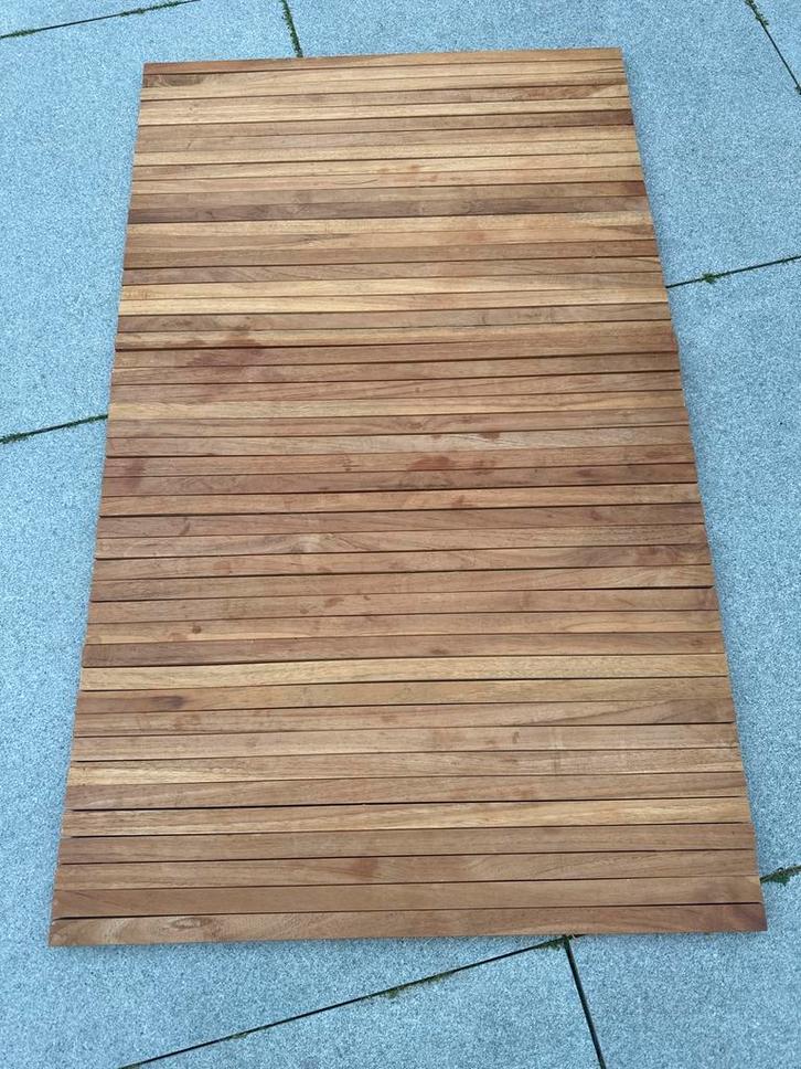 Eikenhouten Loper voor Poef/Bank of badmat, Tuin en Terras, Terrasdelen en Vlonders, Gebruikt, Hout, Ophalen