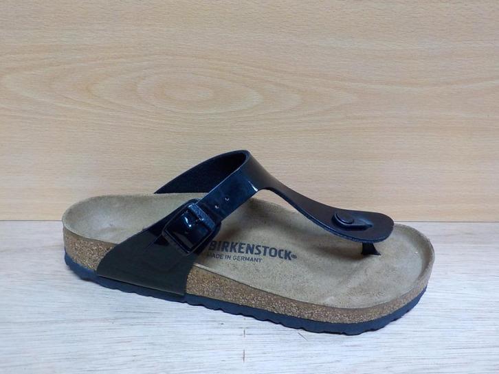 Birkenstock Gizeh zwart patent maat 39, Kleding | Dames, Schoenen, Nieuw, Slippers, Zwart, Ophalen of Verzenden