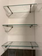 RVS dragers + glasplaat, Huis en Inrichting, Ophalen, Zo goed als nieuw