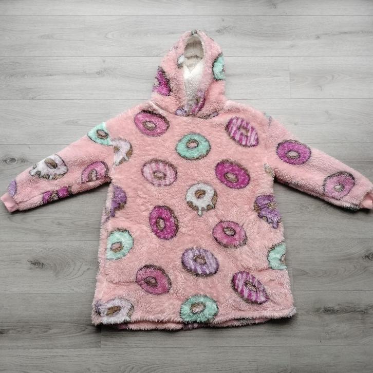 Donut oversized hoodie fleece maat XS/S, Kleding | Dames, Truien en Vesten, Zo goed als nieuw, Maat 36 (S), Roze, Verzenden