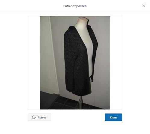 Losvallend vest maat M van H en M - allover print, Kleding | Dames, Truien en Vesten, Zo goed als nieuw, Maat 38/40 (M), Zwart