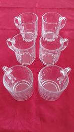 6 Theeglazen met oor ▪︎ nieuw, Ophalen of Verzenden, Nieuw, Overige typen
