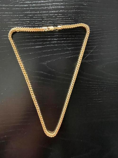 14 karaat gouden Franco ketting –60 cm –37 gram –5 mm–€2.200, Sieraden, Tassen en Uiterlijk, Kettingen, Zo goed als nieuw, Goud