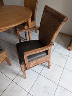 Massief Grenen Tafel + 5 Stoelen - 120cm, Antiek en Kunst, Antiek | Meubels | Stoelen en Banken, Ophalen