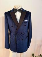 NIEUW Smoking Colbert Velours/Fluweel EU52-54 Blauw, Verzenden, Nieuw, Maat 52/54 (L), Blauw