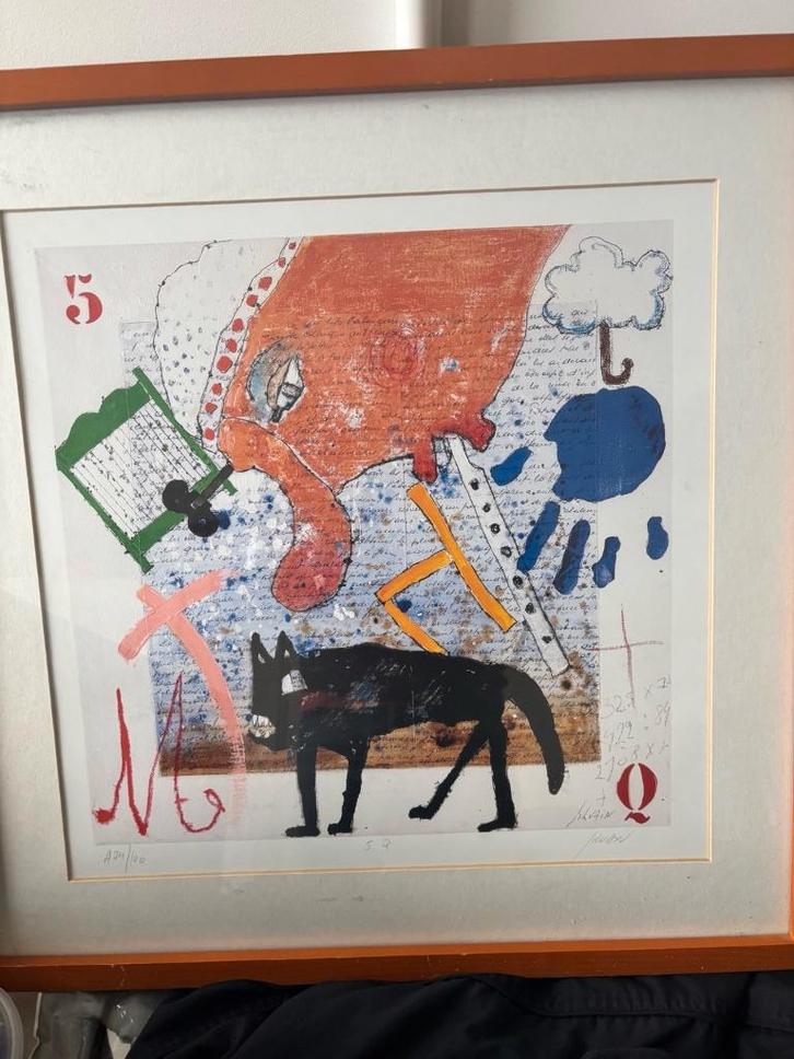 lithografie, Antiek en Kunst, Kunst | Schilderijen | Abstract, Ophalen