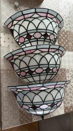 3x Tiffany wandlamp glas in lood, Ophalen, Zo goed als nieuw, Glas