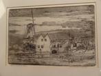 Schiedam met molen, Piet Rozendaal, nr.6-40, Antiek en Kunst, Kunst | Etsen en Gravures, Verzenden