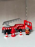 Brandweer ladder wagen met poppetjes, pionnen en brandkraan, Ophalen of Verzenden, Zo goed als nieuw
