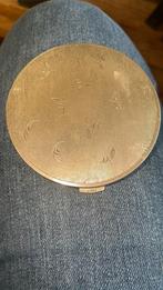 Verzilverde alpacca vintage poederdoos, Antiek en Kunst, Curiosa en Brocante, Ophalen of Verzenden