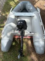 Suzuki buitenboordmotor 2.5 pk met 2 pers. rubberboot, Watersport en Boten, Ophalen, Minder dan 5 pk, Viertaktmotor, Zo goed als nieuw