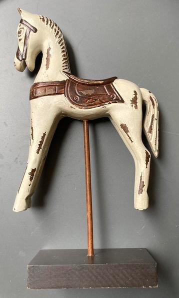 Vintage Carrousel paard horse houtsnijwerk 