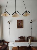 Mooie hanglamp met albast glazen kappen, Huis en Inrichting, Lampen | Hanglampen, Ophalen of Verzenden, Zo goed als nieuw, Glas
