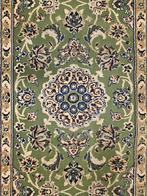 Vintage Perzisch Naïn tapijt loper floral green 68x298cm, Persian Perzisch vintage oosters hype, Gebruikt, Crème, 200 cm of meer