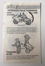 GI Joe Instructies 1989: ATV (Motorized Action Pack). F, Gebruikt, Ophalen of Verzenden