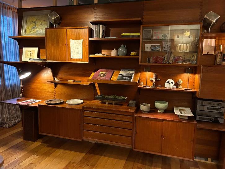 Poul Cadovius Cado wandkast, Huis en Inrichting, Kasten | Wandmeubels, Gebruikt, 200 cm of meer, 300 cm of meer, 25 tot 50 cm