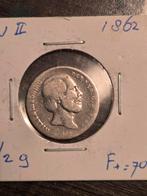 1862 Halve gulden Willem lll., Postzegels en Munten, Munten | Nederland, Ophalen of Verzenden, Koning Willem III, ½ gulden