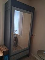 vintage kast eiken kast, geslepen spiegel, een lade, Huis en Inrichting, Kasten | Kledingkasten, Ophalen, 100 tot 150 cm, 200 cm of meer