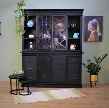 Buffetkast Emma zwart mangohout, meerdere maten leverbaar! beschikbaar voor biedingen