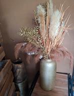 Gouden hoge vaas met kunsttakken, Ophalen, Overige kleuren, 75 cm of meer, Glas