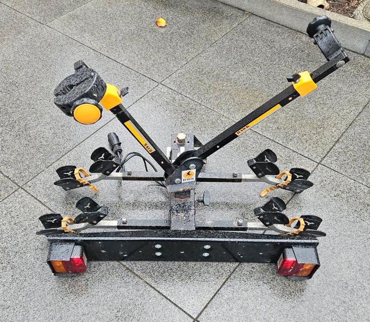 Hawk Spinder kantelbare Fietsendrager, Auto diversen, Fietsendragers, Gebruikt, Trekhaakdrager, 2 fietsen, Ophalen