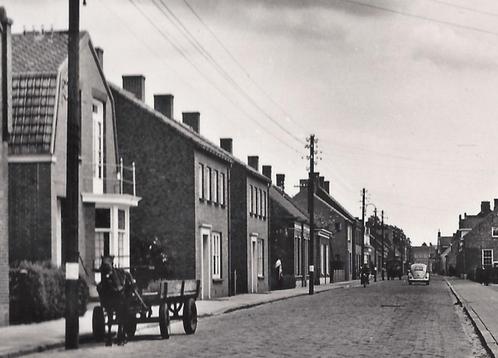 JV402C Gilze Oranjestraat met Paard en wagen 1957 Fotokaart, Verzamelen, Ansichtkaarten | Nederland, Ongelopen, Noord-Brabant
