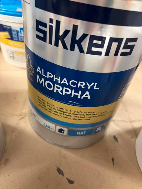 Sikkens Alphacryl morpha donkergrijze muurverf 5liter, Hobby en Vrije tijd, Schilderen, Nieuw, Acrylverf, Ophalen of Verzenden