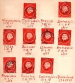 Balk stempels op nr 654 Statuur wo Diever (Dr)Tjalleberd (C), Verzenden, Na 1940, Gestempeld