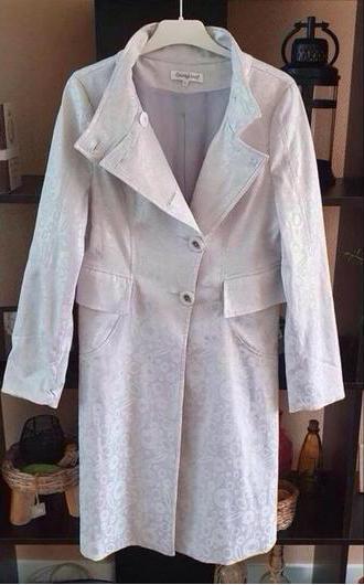 Prachtige gevoerde jas van GANGLIAN..mt:l, Kleding | Dames, Jassen | Zomer, Gedragen, Maat 38/40 (M), Grijs, Ophalen of Verzenden