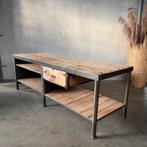 Industriële werkbank, oude werktafel, toonbank, dressoir, Antiek en Kunst, Curiosa en Brocante, Ophalen