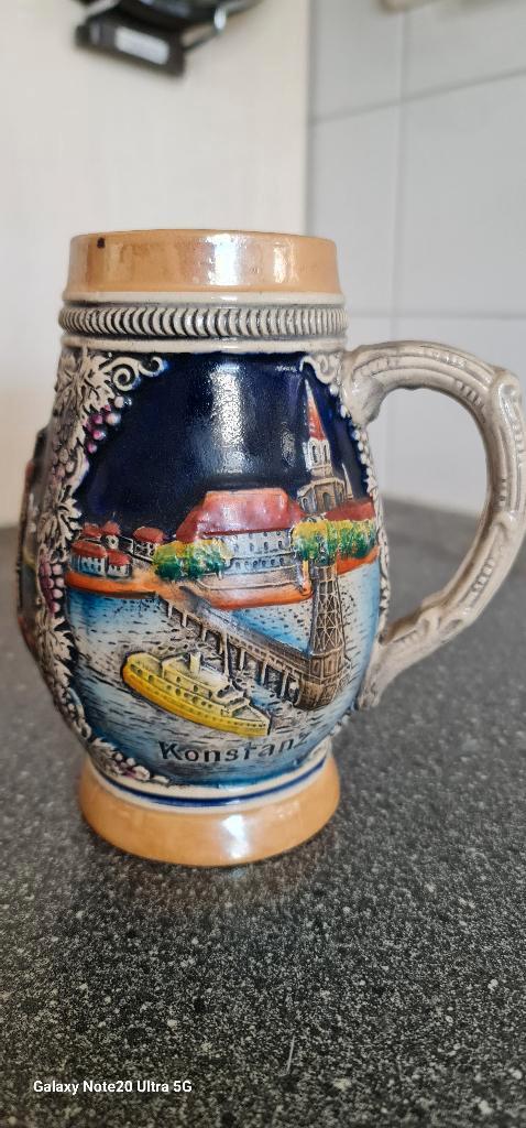 Traditionele Duitse Bierpul - Souvenir Konstanz, Antiek en Kunst, Antiek | Keramiek en Aardewerk, Ophalen of Verzenden