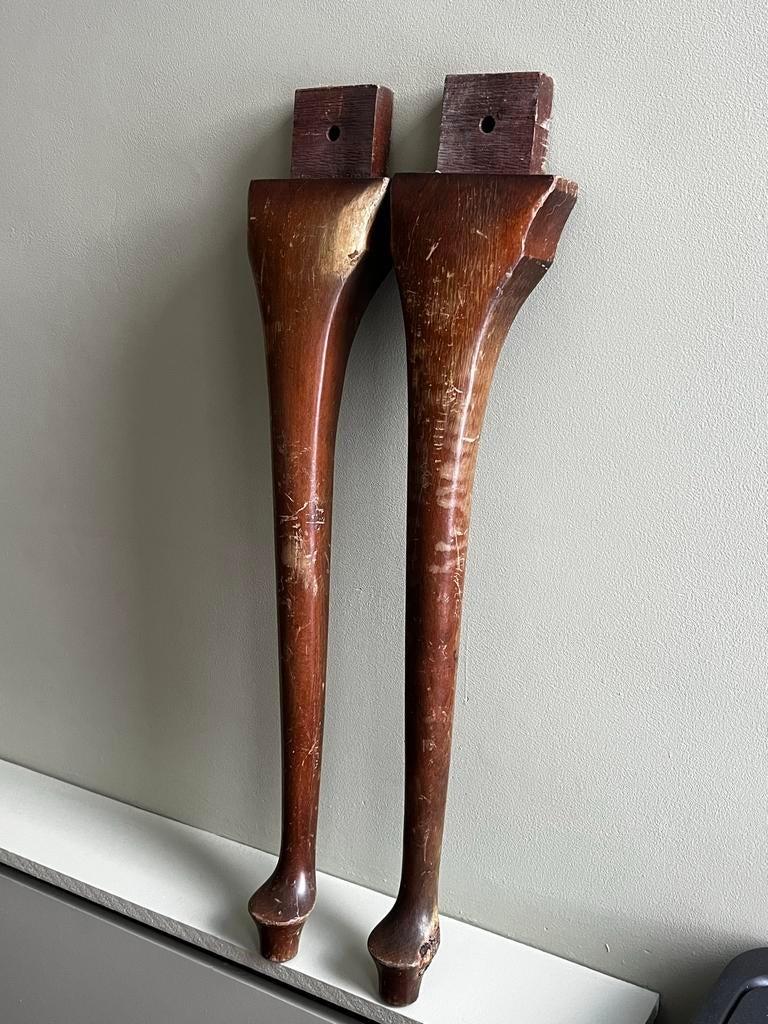 Massief eiken tafelpoten - set van 2, Ophalen of Verzenden