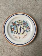 Goedewaagen Bordje - Huwelijksdatum J en B 7 Jan. 1937, Ophalen of Verzenden