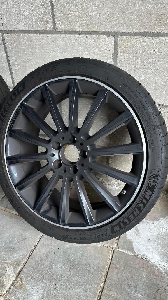 Mercedes C-Klasse W205 AMG 19” velgenset | Michelin PS4S, Auto-onderdelen, Banden en Velgen, Banden en Velgen, Zomerbanden, 19 inch