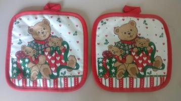 Kerst pannenzetter pannenonderzetters onderzetters 2x set beschikbaar voor biedingen