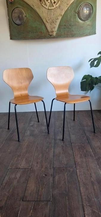 Set vintage Phoenix stoelen uit Denemarken, vlinderstoelen beschikbaar voor biedingen