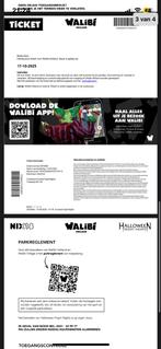 Walibi fright night tickets 17 oktober, Twee personen
