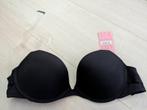 BH met doorzichtige schouderbandjes en rugband - 80C, Hunkemöller, Ophalen of Verzenden, Zwart, BH