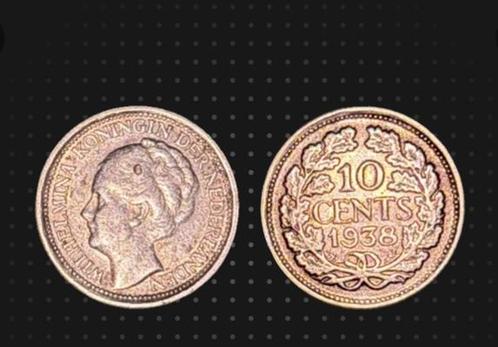 Nederland – 10 Cent 1938 – Juliana – XF Staat, Postzegels en Munten, Munten | Europa | Euromunten, 10 cent, Malta, Zilver, Ophalen of Verzenden