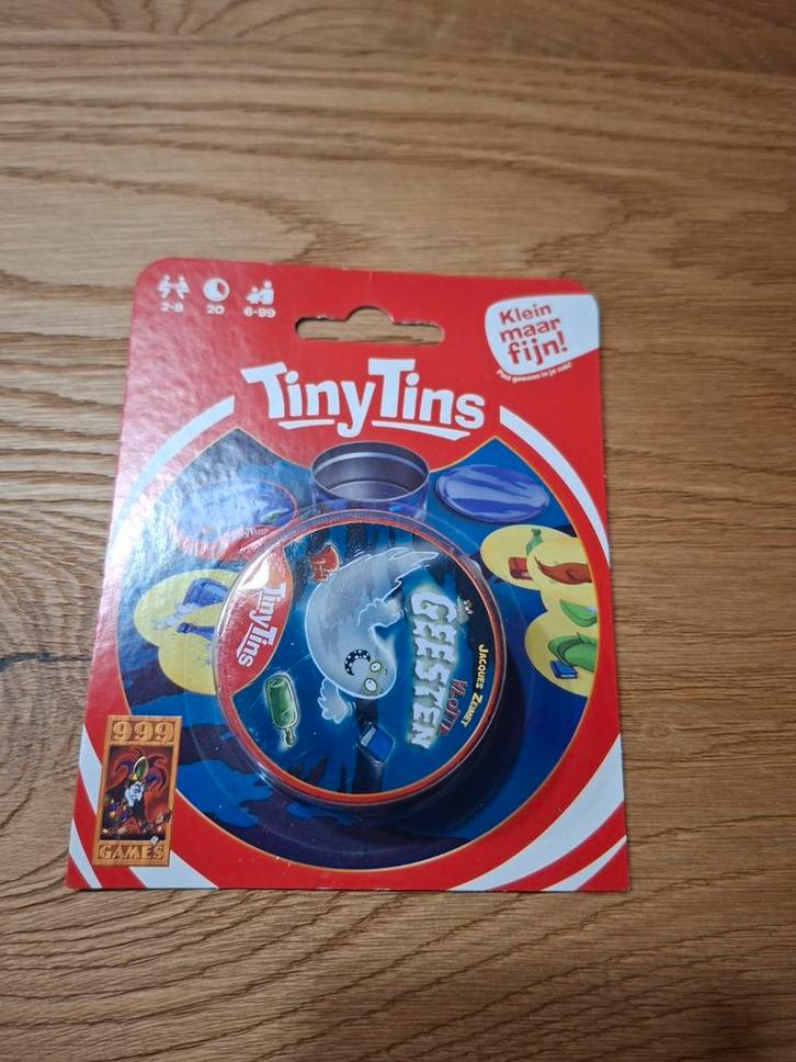 Tiny Tins: Vlotte Geesten - Nieuw in Verpakking!, Hobby en Vrije tijd, Gezelschapsspellen | Bordspellen, Nieuw, Een of twee spelers